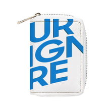 Cargar imagen en el visor de la galería, Tarjetero de piel personalizado con patrón foto texto (impresión de imagen única)