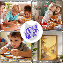 Cargar imagen en el visor de la galería, Puzzles / Rompecabezas con forma irregular de cabeza de lobo personalizado con Impresión Completa de Una Imagen con Foto Logo Patrón Texto
