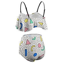 Cargar imagen en el visor de la galería, Bikini con Volantes Ruffle | Traje de Baño Dos Piezas Ajustable