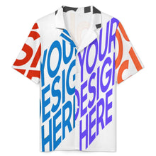 Cargar imagen en el visor de la galería, Pijama de manga corta de seda hielo para hombre LM135 personalizado con patrón foto texto (impresión de imágenes múltiples)