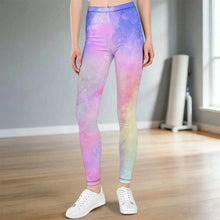 Cargar imagen en el visor de la galería, Yoga Pants Leggings Watercolor, Dreamy