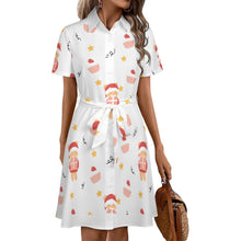 Cargar imagen en el visor de la galería, Vestido Camisero Personalizado para Mujer | Elástico y Elegante