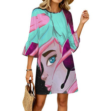 Cargar imagen en el visor de la galería, Vestido Casual Mujer con Manga de Volantes Personalizable