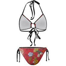 Cargar imagen en el visor de la galería, Bikini de Lazos Ajustable con Fruncido | Traje de Baño Personalizado