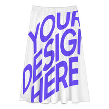 Cargar imagen en el visor de la galería, Falda midi plisada para mujer B17Q personalizado con patrón foto texto