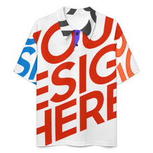 Cargar imagen en el visor de la galería, Polo de mujer con hombros rectos y tapeta de botones LTPL22 personalizado con patrón foto texto (impresión de imágenes múltiples)