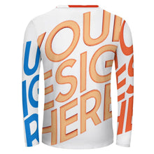 Cargar imagen en el visor de la galería, Camiseta EL de manga larga para hombre totalmente estampada de algodón puro personalizado con patrón foto texto