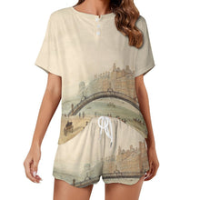 Cargar imagen en el visor de la galería, Conjunto Pijama Corto Mujer | Ropa de Casa Imitación Algodón Personalizable
