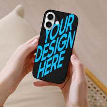Cargar imagen en el visor de la galería, Funda protectora para iPhone 16 de Apple de piel sintética personalizado con patrón foto texto