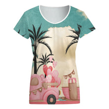 Cargar imagen en el visor de la galería, Camiseta Mujer Cuello V Personalizable VT | Manga Corta | Esencial de Moda