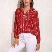 Cargar imagen en el visor de la galería, Blusa Vintage Manga Farol | Camisa Cuello V Personalizada