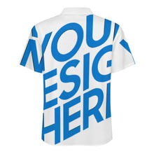 Cargar imagen en el visor de la galería, Camisa plisada de manga corta para hombre LM005 personalizado con patrón foto texto (impresión de imagen única)