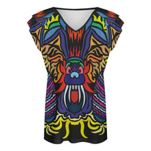 Cargar imagen en el visor de la galería, Camiseta Mujer Cuello V con Volantes | Elegante y Personalizable BUT