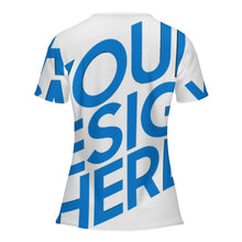 Cargar imagen en el visor de la galería, Camiseta de verano mujer de manga corta MLTW20337 con 5 botones personalizado con patrón foto texto