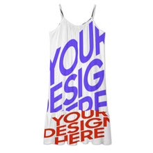 Cargar imagen en el visor de la galería, Vestido de falda con tirantes finos ajustables y sueltos para mujer KQ personalizado con patrón foto texto (impresión de imágenes múltiples)