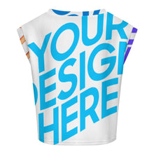 Cargar imagen en el visor de la galería, Chaleco Cárdigan de Punto con Mangas Cortas para Mujer LM563 personalizado con patrón foto texto (impresión de imágenes múltiples)