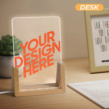 Cargar imagen en el visor de la galería, Lámpara de noche acrílica (base enchufable de colores) personalizado con patrón foto texto