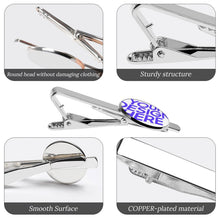 Cargar imagen en el visor de la galería, Pinzas para corbata (juego de 2 con diferentes diseños) personalizado con patrón foto texto