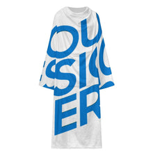 Cargar imagen en el visor de la galería, Bata de dormir unisex de felpa de manga larga cómoda LYQ129 personalizado con patrón foto texto (impresión de imagen única)