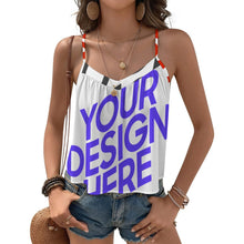 Cargar imagen en el visor de la galería, Camisetas de tirantes personalizadas para mujer A69K con patrón foto texto (impresión de imágenes múltiples)