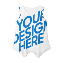 Cargar imagen en el visor de la galería, Camisetas sin mangas con cuello en V para mujer BBX, camisetas fluidas informales sin mangas de verano personalizado con patrón foto texto