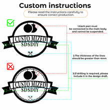 Cargar imagen en el visor de la galería, Decoración de hierro hueco (negro) personalizado con patrón foto texto