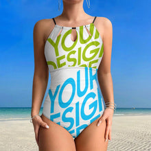 Cargar imagen en el visor de la galería, Traje de baño de una pieza para mujer SDS2004 personalizado con patrón foto texto (impresión de imágenes múltiples)