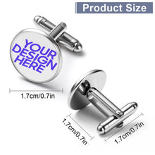 Cargar imagen en el visor de la galería, Gemelos de aleación para hombre de alta calidad para camisas personalizado con patrón foto texto
