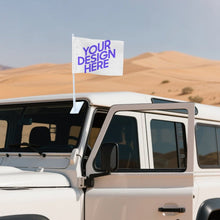Cargar imagen en el visor de la galería, Bandera para coche personalizado con patrón foto texto