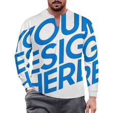 Cargar imagen en el visor de la galería, Camiseta de Seda Fría de Secado Rápido para Hombre con Cuello en V Irregular MWL698 personalizado con patrón foto texto (impresión de imagen única)