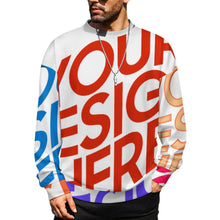 Cargar imagen en el visor de la galería, Suéter unisex de cuello redondo ANR personalizado con patrón foto texto (impresión de imágenes múltiples)