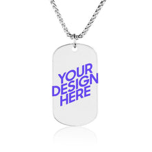 Cargar imagen en el visor de la galería, Collar Conmemorativo / Colgante de Placa Identificación para Mujer Hombre SS1401117 Grabado Personalizado con Texto Nombre
