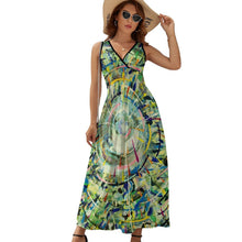 Cargar imagen en el visor de la galería, Vestido Largo Sin Mangas Mujer Escote V | Volante y Personalizable