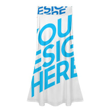 Cargar imagen en el visor de la galería, Falda de cola de pez de cintura alta para mujer GM personalizado con patrón foto texto (impresión de imágenes múltiples)