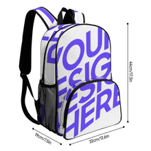 Cargar imagen en el visor de la galería, Mochila de gran capacidad (44 x 32 x 19 cm) personalizado con patrón foto texto