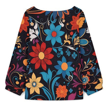 Cargar imagen en el visor de la galería, Long-sleeved Button-up Shirt Flowers, Totems, Retro