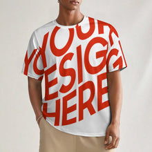Cargar imagen en el visor de la galería, Camiseta NT de corte clásico manga corta y cuello redondo para mujeres y hombres personalizado con patrón foto texto (impresión de imagen única)