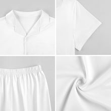 Cargar imagen en el visor de la galería, Conjunto de pijama de manga corta para niños LM131 con texto personalizado con patrón foto texto (impresión de imagen única)