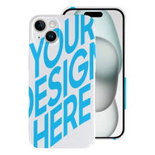 Cargar imagen en el visor de la galería, Funda protectora de plástico para iPhone 15 personalizado con patrón foto texto