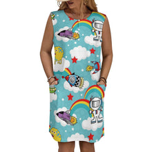 Cargar imagen en el visor de la galería, Vestido Camiseta Mujer con Bolsillos Personalizable | Tela Saludable Confort