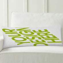 Cargar imagen en el visor de la galería, Funda de almohada de poliéster con una sola tira larga y estampado personalizado con patrón foto texto