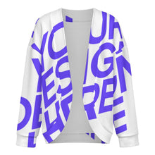 Cargar imagen en el visor de la galería, Cárdigan para mujer LM561 con hombros anchos y mangas largas personalizado con patrón foto texto (impresión de imagen única)