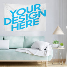 Cargar imagen en el visor de la galería, Bandera con un agujero en cada esquina personalizado con patrón foto texto