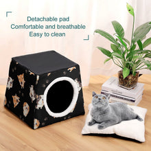 Cargar imagen en el visor de la galería, Cama para Gato Tipo Cápsula Espacial | El Refugio Anti-Estrés
