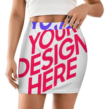 Cargar imagen en el visor de la galería, Minifalda de Mujer LM243 personalizado con patrón foto texto (impresión de imágenes múltiples)