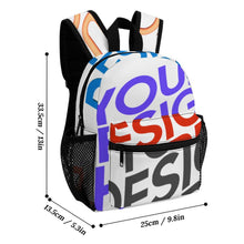 Cargar imagen en el visor de la galería, Mochila escolar infantil totalmente impresa, mochila escolar personalizado con patrón foto texto (impresión de imágenes múltiples)