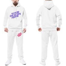 Cargar imagen en el visor de la galería, Traje de sudadera chándal deportivo casual con capucha para adulto hombre FS0816082 Personalizado con Foto Logo Patrón Texto