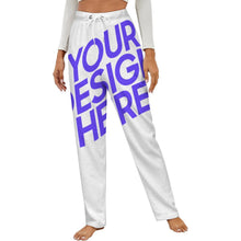 Cargar imagen en el visor de la galería, Pantalón de pijama holgado de felpa para mujer LM218 (Diferentes estampados adelante y atrás) personalizado con patrón foto texto