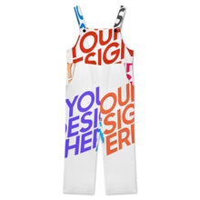 Cargar imagen en el visor de la galería, Mono de mujer 20LR con botones personalizado con patrón foto texto (impresión de imágenes múltiples)