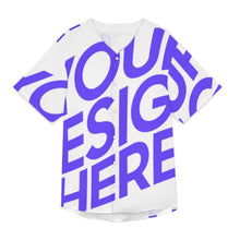 Cargar imagen en el visor de la galería, Camiseta de béisbol con botones de manga corta para hombre TSYX personalizado con patrón foto texto (impresión de imagen única)